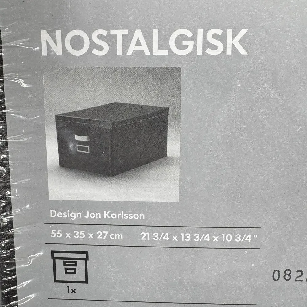 IKEA Nostalgisk Storage Box Brown Faux Leather Jon Karlsson 401.154.95 New